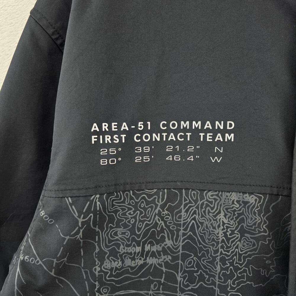 Alienware Windbreaker Jacket Mens Small Black Area 51 Contact Team Gaming AOP - Picture 4 of 11